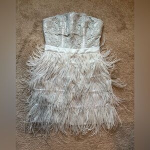 Bebe Silver Satin Dress